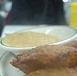 04 steam rising from latkes with apple sauce.jpg