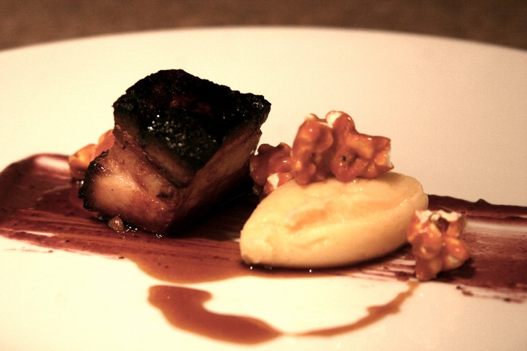 44 roasted pork belly with spiced mustard, smoked mashed potatoes, and cumin caramel corn.jpg